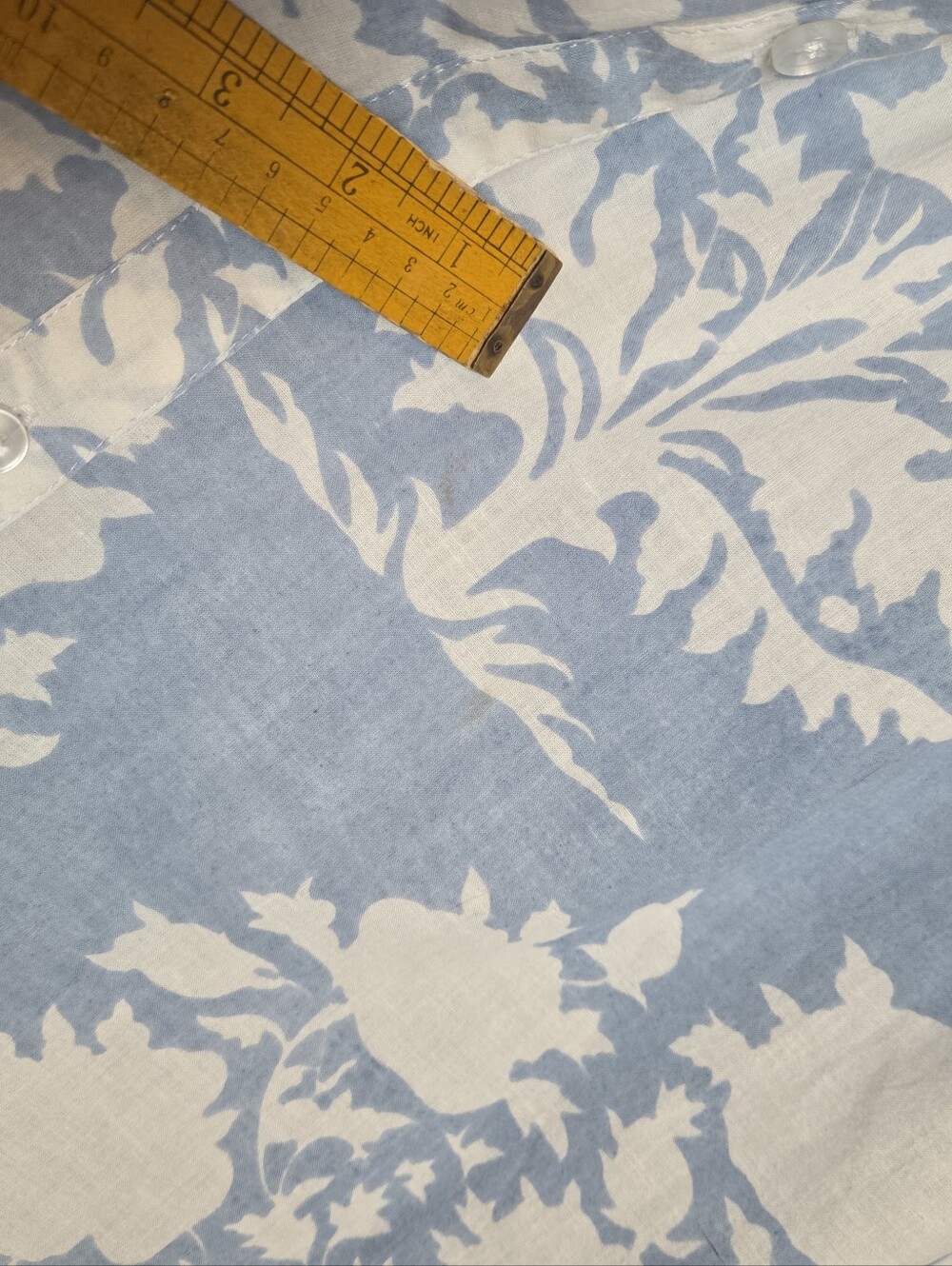Blue And White Floral Tie Shoulder Cotton Dress - Picture 13 of 14